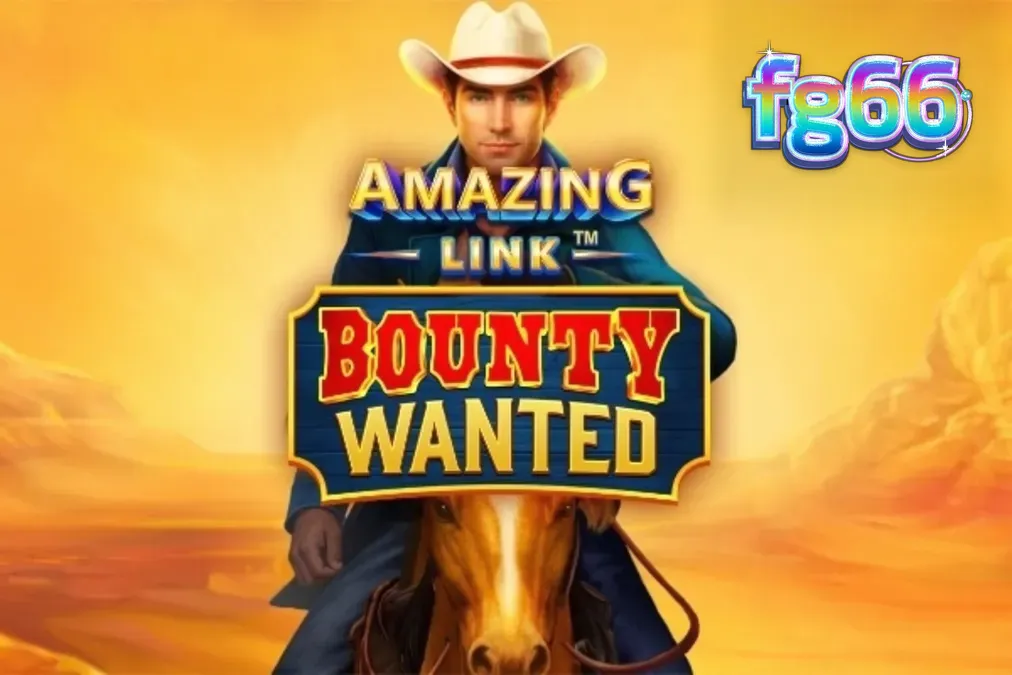 Amazing Link Bounty Wanted স্লট গেমের মরুভূমি থিম এবং বন্দুকধারী সিলুয়েট